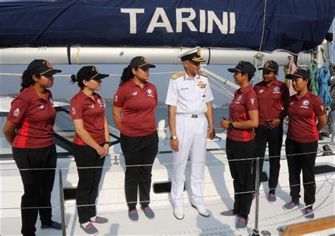 First All Women Crew To Circumnavigate In Goa Built INSV Tarini