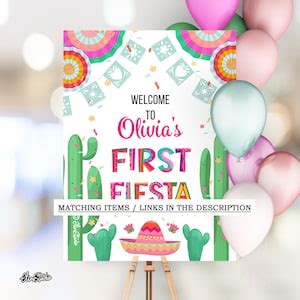 First Fiesta Birthday Party Invitation St Birthday Invitation Girl