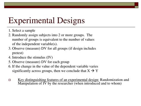 Ppt Iii Research Design Part I Experimental Designs Powerpoint