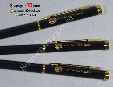 Souvenir Promosi Mug Kulit Saringan Teh Pen Paku Klip Gold AW76