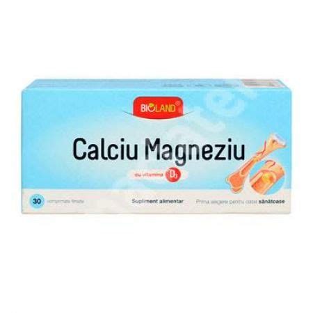 Calciu Magneziu Cu Vitamina D Bioland Comprimate Biof Farmacia