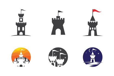 Castle Logo Vector Design Graphic By Redgraphic Creative Fabrica