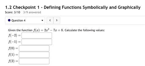 Solved Given The Function F X 2x2 7x 8 ﻿calculate The