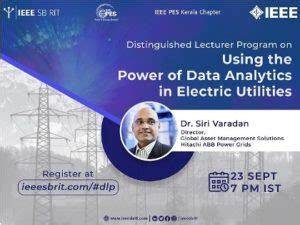 Distinguished Lecture Using The Power Of Data Analytics In Electric