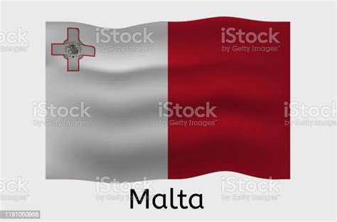 Maltese Flag Icon Malta Country Flag Vector Illustration Stock