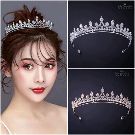 Jual Castle Crown Mahkota Wedding Elegan Mahkota Wisuda Simple