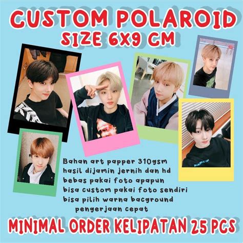 Jual Custom Polaroid Kpop Foto Sendiri Nct Dream Wayv Bts Exo Svt Txt