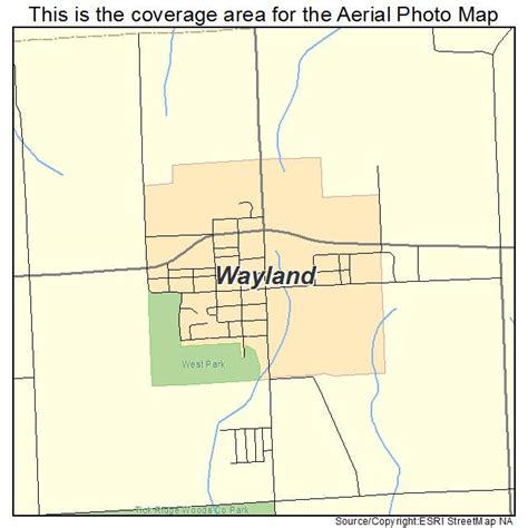 Aerial Photography Map of Wayland, IA Iowa