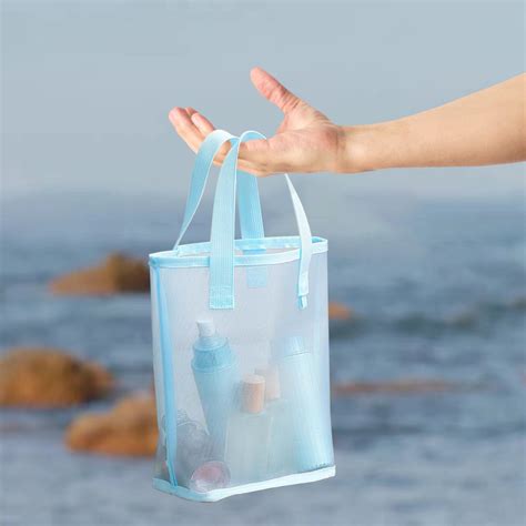 Blue Beach Bag, Extra Large Beach Bags for Women Waterproof Sandproof