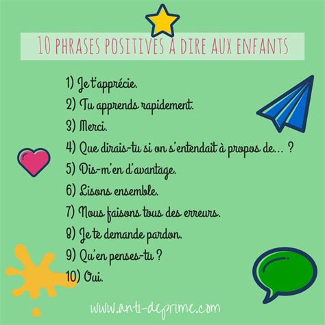 10 phrases positives à dire aux enfants Education bienveillante