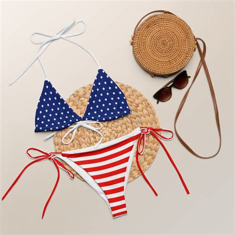 Stars Stripes String Bikini Etsy