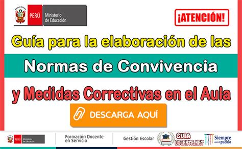 Guía Para La Elaboración De Las Normas De Convivencia Y Medidas Correctivas Guía Docente