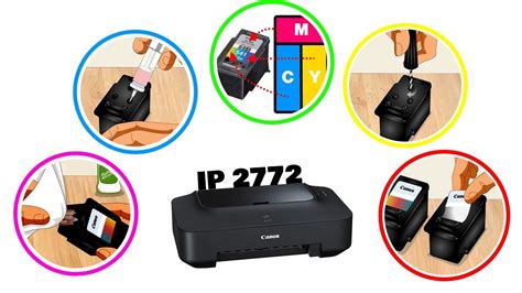 How To Refill Canon Ip 2772 Color Cartridge Youtube