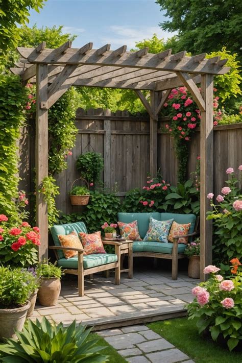 Corner Pergola Ideas Toolzview In Garden Nook Courtyard