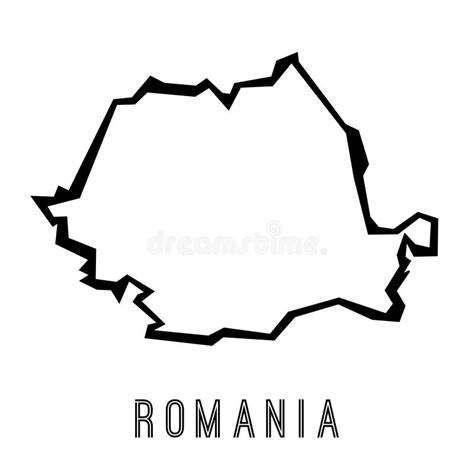 Mapa Simplificado Del Esquema De Rumania Con La Bandera Levemente