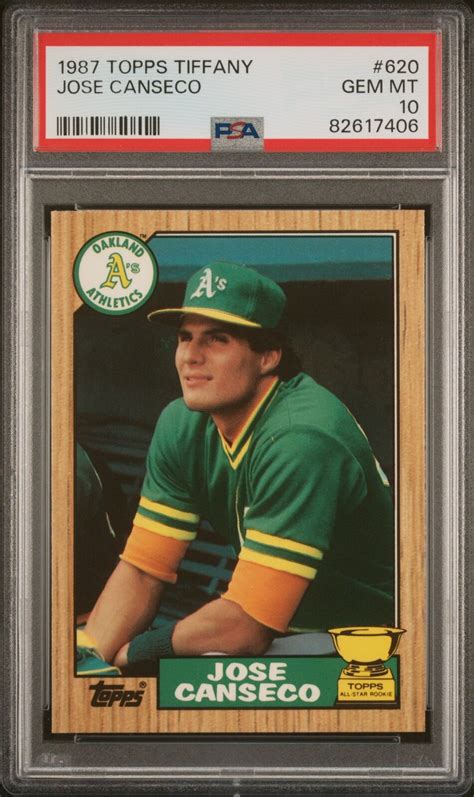 Jose Canseco 1987 Topps Tiffany 620 Base Price Guide Sports Card