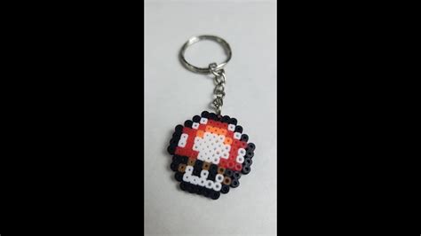 Como Hacer Un Llavero Del Hongo De Mario Bros Hama Perler Beads