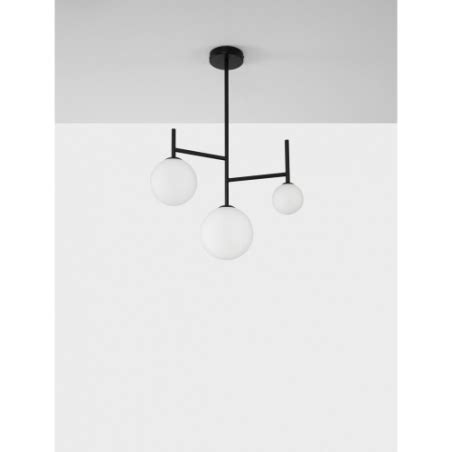 Lampa Sufitowa Szklane Kule Hide Ball III Opal Czarny