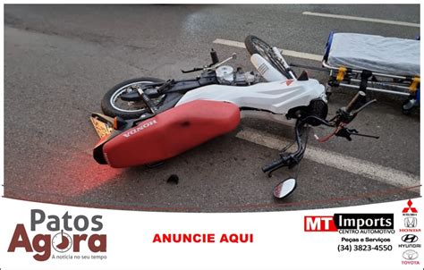 Motociclista Sofre Fratura Na Perna Em Acidente Na Av Marab Patos