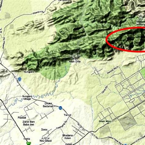 Location Map Of Margalla Hills With Reference To Other Geographic