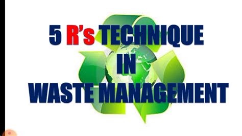 5 Rs In Waste Management Youtube