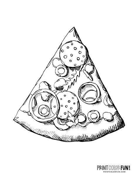 Pizza Printable Coloring Pages These 25 Free Pizza Coloring Sheets