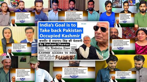 Indias Ultimate Goal Is To Take Back Pok Pakistan Occupied Kashmir Rajnath Singh In Kashmir