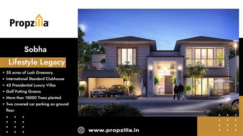 Sobha Lifestyle Legacy Bhk Luxury Villas For Sale In Devanahalli