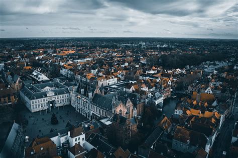 Cities Architecture City Building View From Above Belgium Bruges