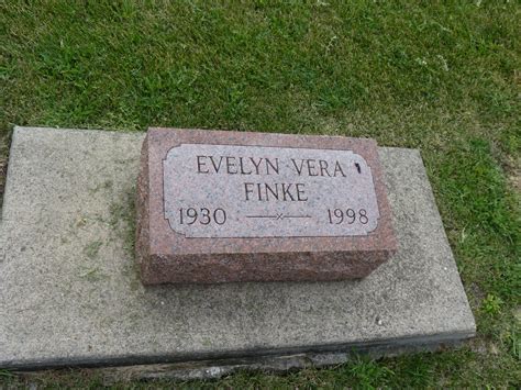 Evelyn Vera Finke Memorial Find A Grave