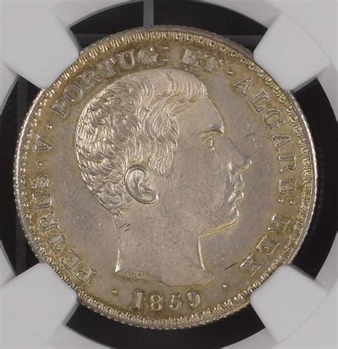 Portugal D Pedro V 1853 1861 500 Reis 1859 NGC Catawiki