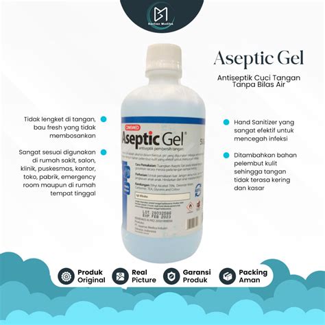 Jual Aseptic Gel Original Onemed Ml Pump Antiseptik Cuci Tangan