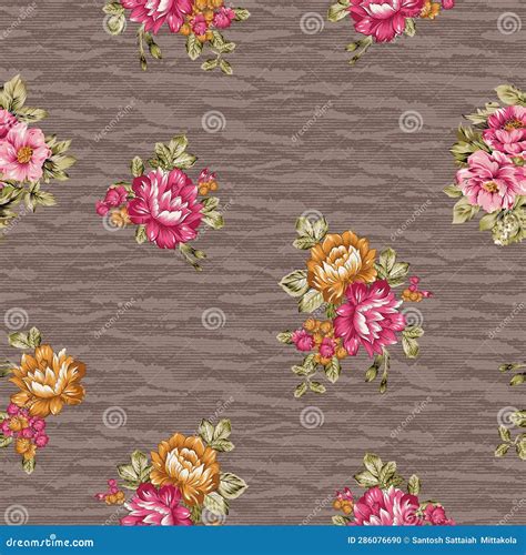 Beautiful Flower Pattern Floral Colorful Seamless Allover Design