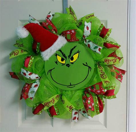 24 Grinch Wreath Deco Mesh Christmas Wreaths Grinch Wreath