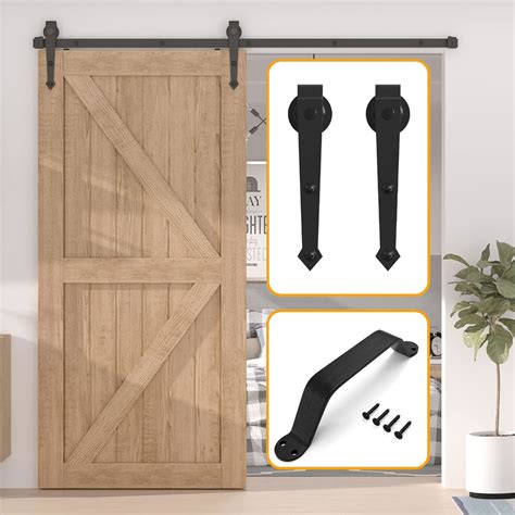 Zekoo Ft Barn Door Hardware Kit For Cabinet Closet Sliding Door