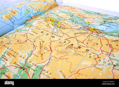 Mountains Rivers Map Of United Kingdom