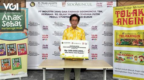 Sido Muncul Salurkan Bantuan Rp200 Juta Untuk Pencegahan Stunting