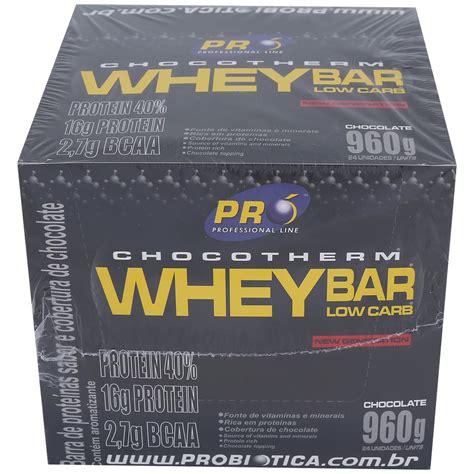 Barra De Prote Na Probi Tica Whey Bar Low Carb Chocolate G Cx