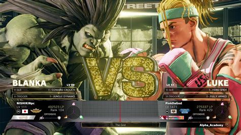 Sfv Champion Edition Nishikin Blanka Vs Punk Luke Online Match