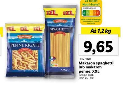 Promocja Makaron Spaghetti Lub Makaron Penne XXL 1 2 Kg W Lidl