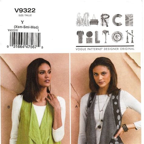 Vogue Vest Patterns Etsy