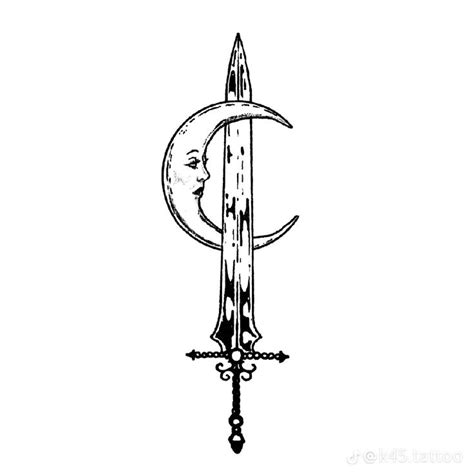 Sword Tattoo Dagger Tattoo Tattoo Design Book Tattoo Designs Tattoo Ideas Bee Tattoo Moon