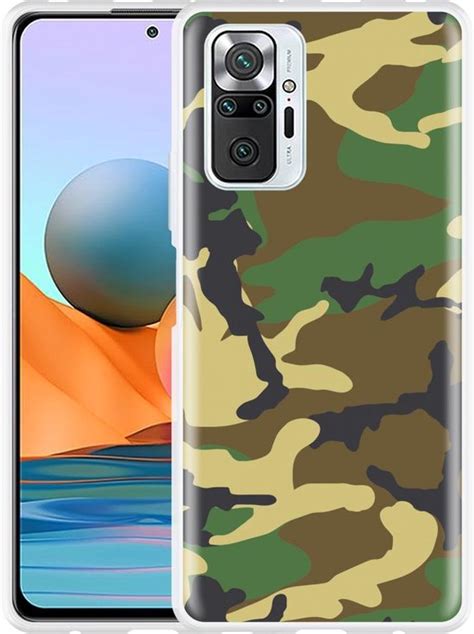 Xiaomi Redmi Note 10 Pro Hoesje Army Camouflage Green Designed By