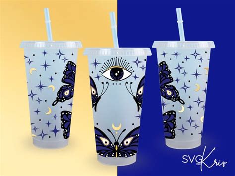 Mal De Ojo Evil Eye Butterfly Cup SVG Presized For 24oz Cold Etsy Canada