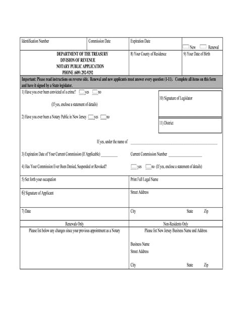 Form Nj Notary Public Application Fill Online Printable Fillable