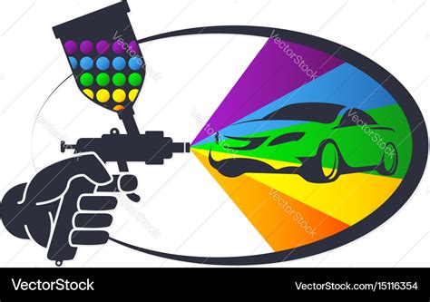 Auto Spray Painting Royalty Free Vector Image VectorStock