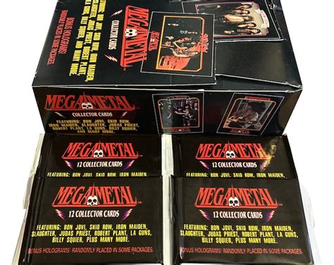 Vintage Impel Mega Metal Trading Cards ONE PACK Bon Jovi Iron Maiden