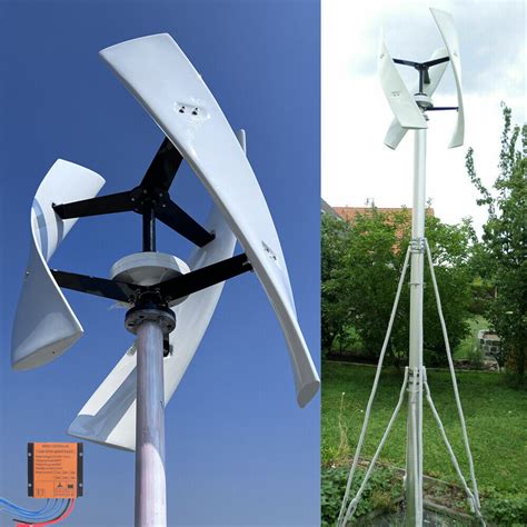 W Vertikal Windkraftanlage V V Windturbine Phasen Windrad Mit