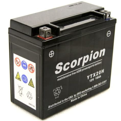 Ytx20h Bs Battery Scorpion 12 Volt Motorcycle Batteries