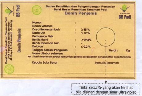 Memahami Jenis Label Pada Benih Simak Caranya Bibit Unggul